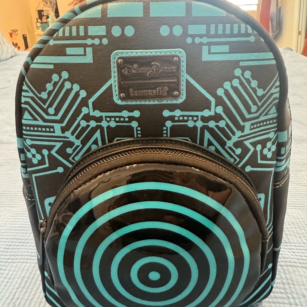 Loungefly Black and Teal Circuit Backpack